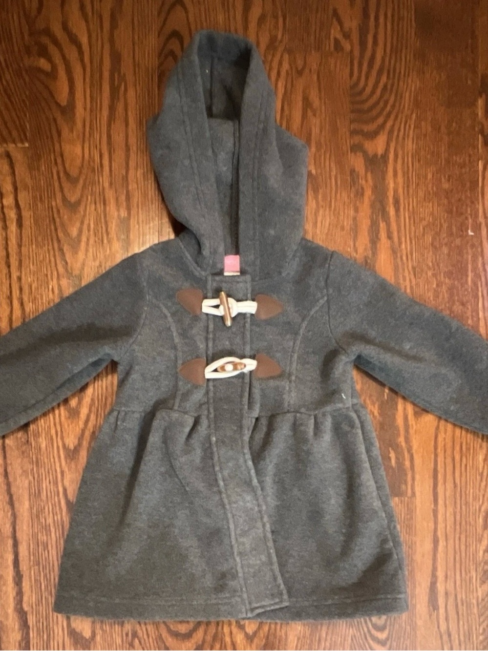 Goodlad 2T Girls Fleece Fall Peplum Jacket Coat Gray Cute Hooded Warm